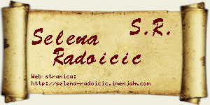 Selena Radoičić vizit kartica